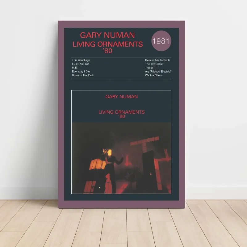 Gary Numan – Living Ornaments '80 Fine Art Album Poster