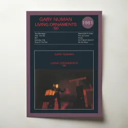 Gary Numan – Living Ornaments '80 Fine Art Album Poster
