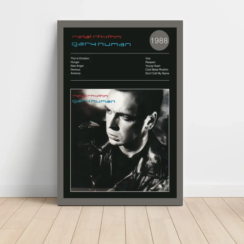 Gary Numan – Metal Rhythm Fine Art Album Poster
