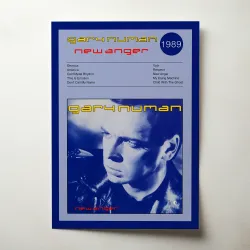 Gary Numan – New Anger Fine Art Album Poster | Music Decor