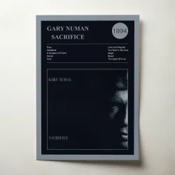 Gary Numan – Sacrifice Fine Art Album Poster | Music Decor