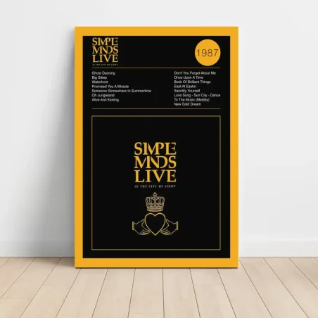 Simple Minds – Live In The City Of Light Fine Art Album Poster