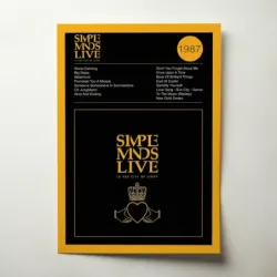 Simple Minds – Live In The City Of Light Fine Art Album Poster