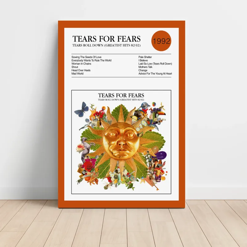 Tears For Fears – Tears Roll Down (Greatest Hits 82–92) Fine Art Album Poster