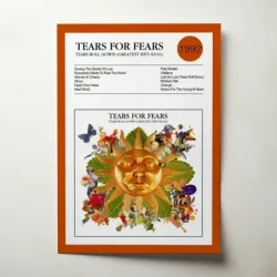 Tears For Fears – Tears Roll Down (Greatest Hits 82–92) Fine Art Album Poster