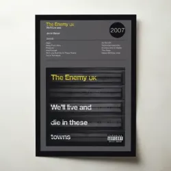 The Enemy – We'll Live And Die In These Towns Fine Art Album Poster
