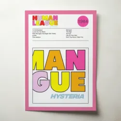 The Human League – Hysteria Fine Art Album Poster