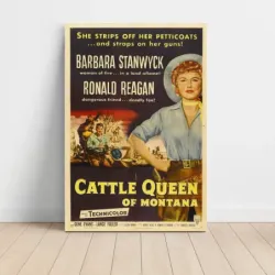 Cattle Queen of Montana (1954) Fine Art Movie Poster