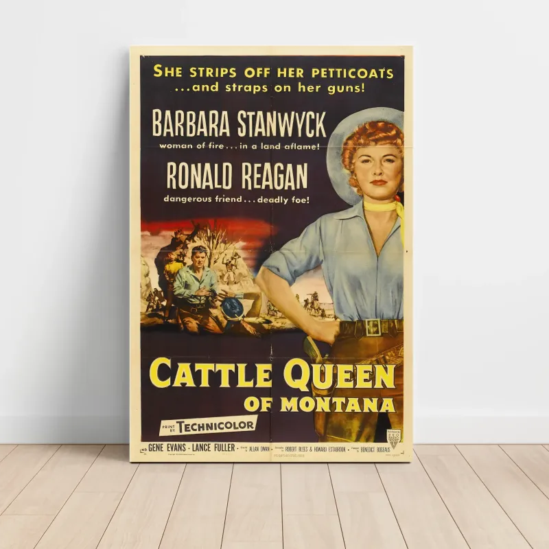 Cattle Queen of Montana (1954) Fine Art Movie Poster
