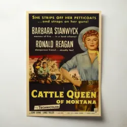 Cattle Queen of Montana (1954) Fine Art Movie Poster