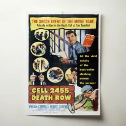 Cell 2455, Death Row (1955) Fine Art Movie Poster