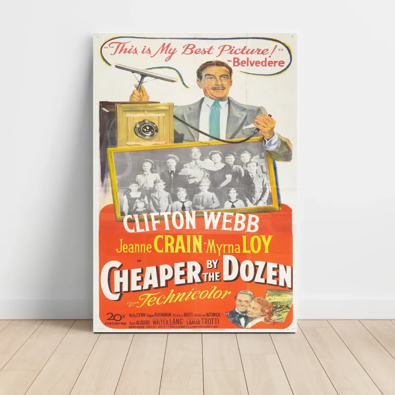 Cheaper by the Dozen (1950) Fine Art Movie Poster