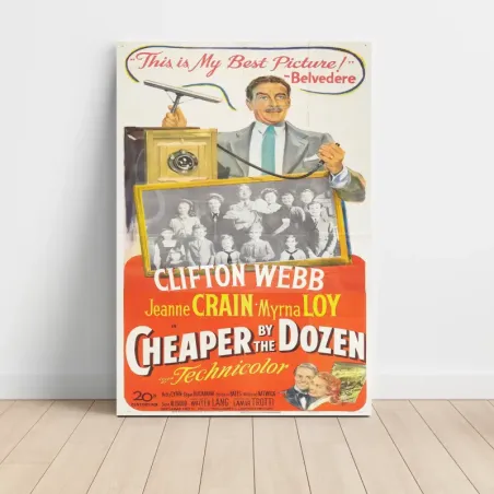 Cheaper by the Dozen (1950) Fine Art Movie Poster
