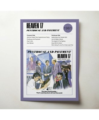 Heaven 17 – Penthouse And Pavement Fine Art Album Poster