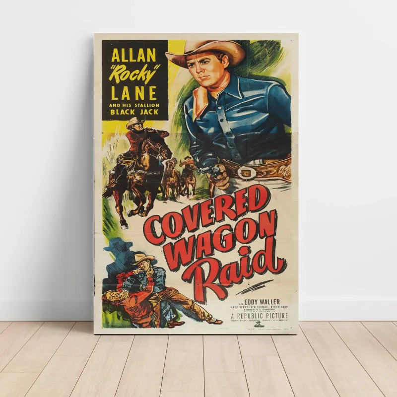 Covered Wagon Raid (1950) Fine Art Movie Poster