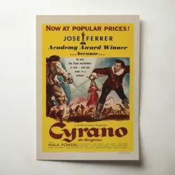 Cyrano de Bergerac (1950) Fine Art Movie Poster