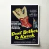 Don't Bother to Knock (1952) Fine Art Movie Poster