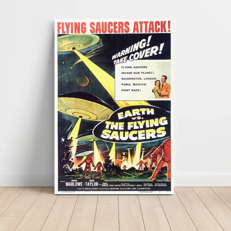 Earth vs. the Flying Saucers (1956) Fine Art Movie Poster