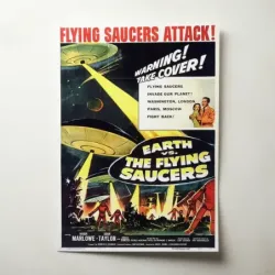 Earth vs. the Flying Saucers (1956) Fine Art Movie Poster