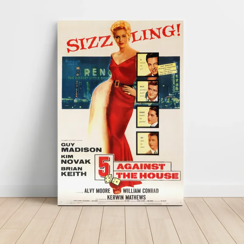 5 Against the House (1955) Fine Art Movie Poster