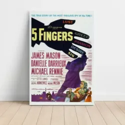 5 Fingers (1952) Fine Art Movie Poster