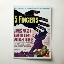 5 Fingers (1952) Fine Art Movie Poster
