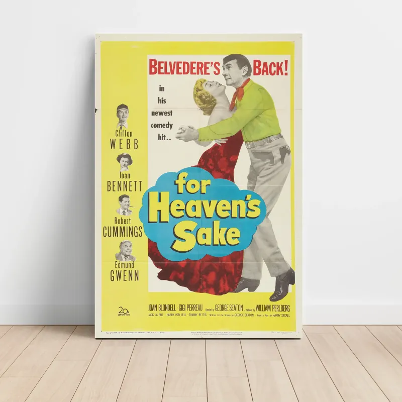 For Heaven's Sake (1950) Fine Art Movie Poster