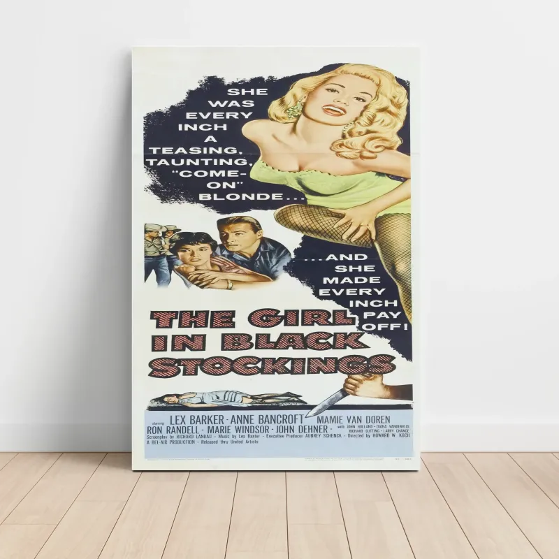 The Girl in Black Stockings (1957) Fine Art Movie Poster