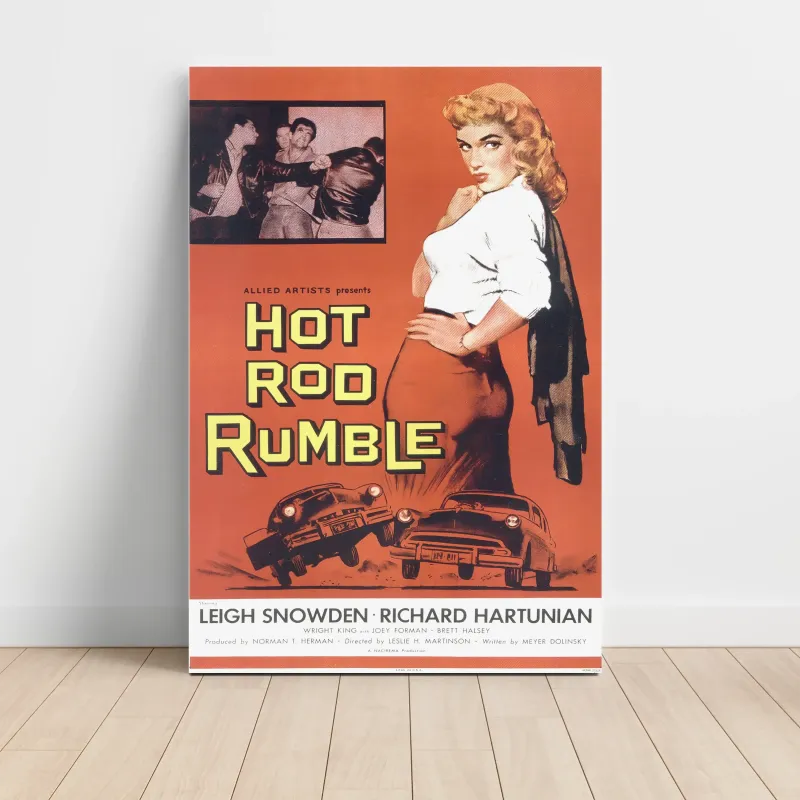 Hot Rod Rumble (1957) Fine Art Movie Poster