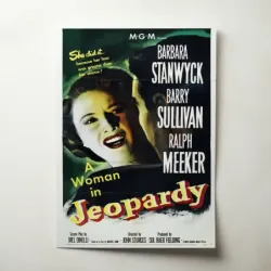 Jeopardy (1953) Fine Art Movie Poster