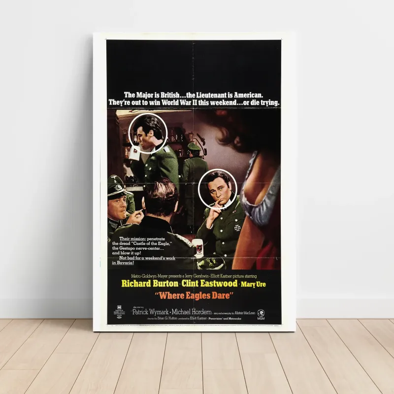 Where Eagles Dare (1968) Fine Art Movie Poster