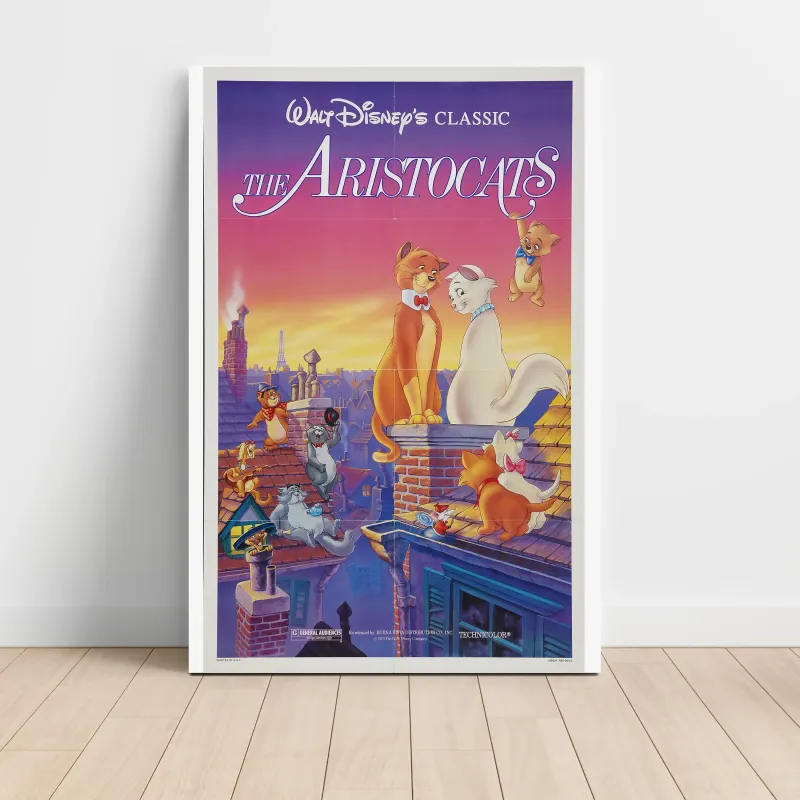 The Aristocats (1970) Fine Art Movie Poster (Design 2)