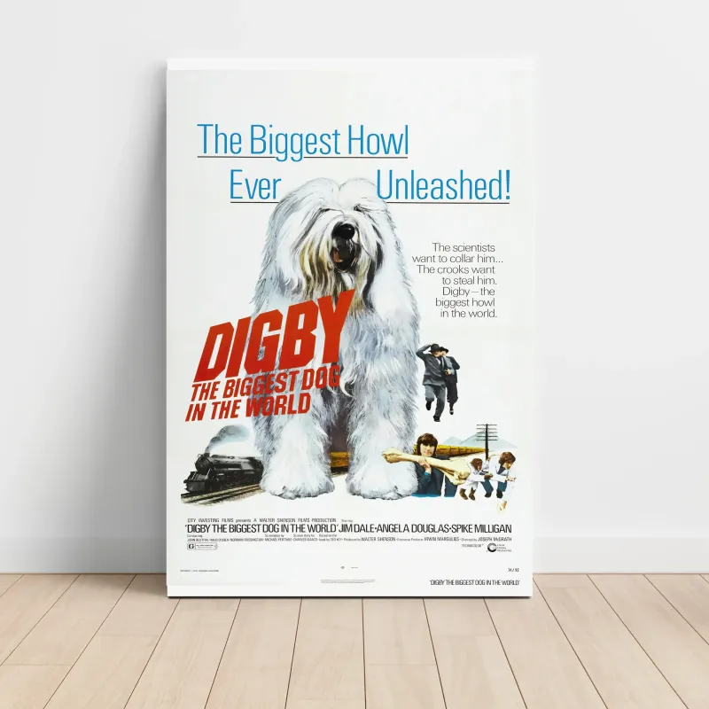 Digby, the Biggest Dog in the World (1973) Fine Art Movie Poster