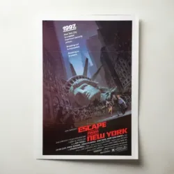 Escape from New York (1981) Fine Art Movie Poster (Design 1)