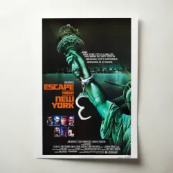 Escape from New York (1981) Fine Art Movie Poster (Design 2)
