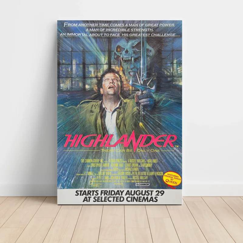 Highlander (1986) Fine Art Movie Poster