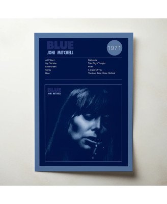 Joni Mitchell – Blue Fine Art Album Poster