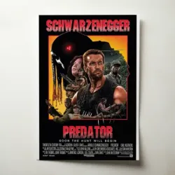 Predator (1987) Fine Art Movie Poster (Design 2)