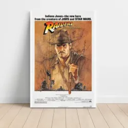 Raiders of the Lost Ark (1981) Fine Art Movie Poster (Design 2)