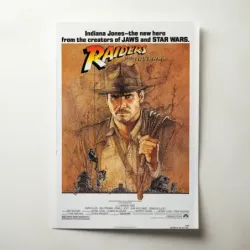 Raiders of the Lost Ark (1981) Fine Art Movie Poster (Design 2)