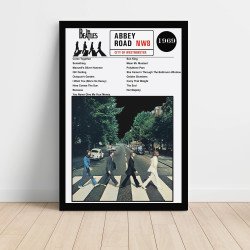 The Beatles - Abbey Road White Background Fine Art Album Poster