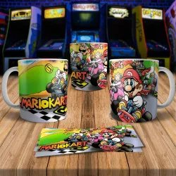 Mario Kart 8Bit Arcade Retro Gaming Mug - Level Up Your Sip!