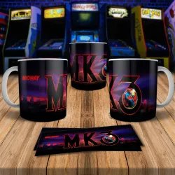 Mortal Kombat 8Bit Arcade Retro Gaming Mug 3 - Level Up!