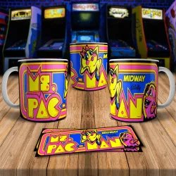 Ms Pac Man 8Bit Arcade Retro Gaming Mug - Fun & Unique!