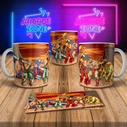 Street Fighter 8Bit Arcade Retro Gaming Mug 3 - Level Up!